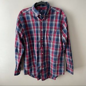 Vineyard Vines Plaid Button Up Shirt Size L